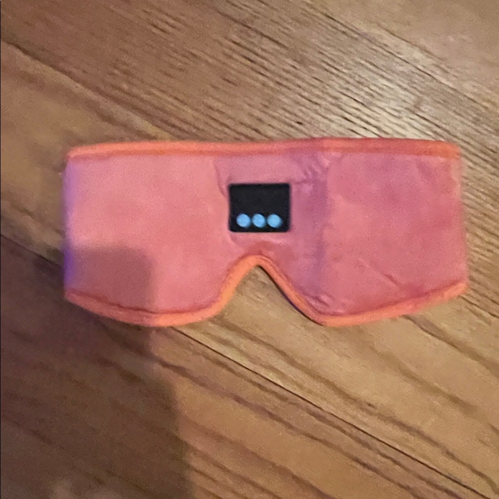 Orange Sleep Mask with Black Patch